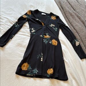 Floral Black Dress
